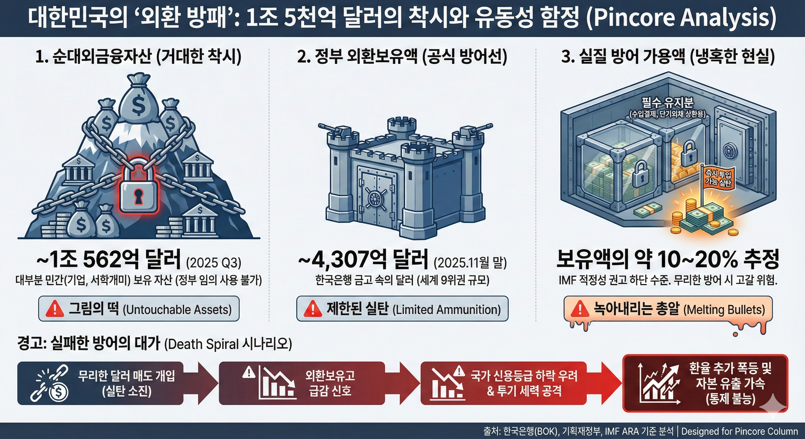 한국 외환시장 개입 및 보유고 소진 구조 분석